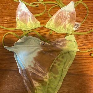 Vintage lucky brand tie-dyed bathing suit